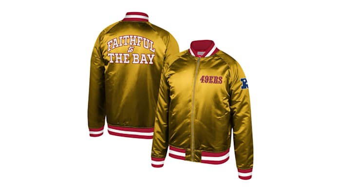 San Francisco 49ers Mitchell & Ness Faithful to The Bay Heavyweight Raglan Full-Zip Jacket